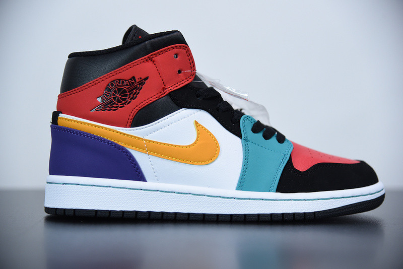 air jordan 1 mid "multi-color" 554724-125