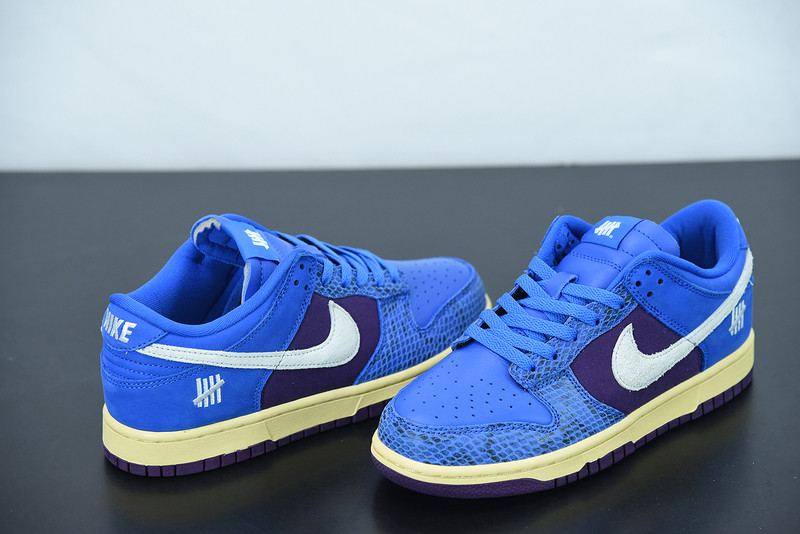 undefeated x nike dunk low ‘royal/purple’ dh6508-400