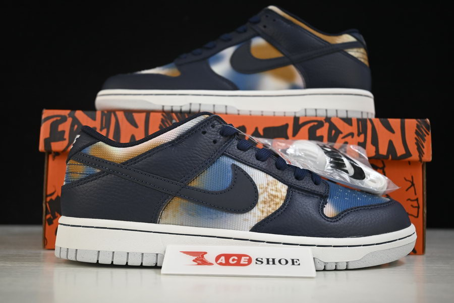 nike dunk low graffiti navy dm0108-400