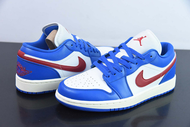 air jordan 1 low sport blue gym red (women