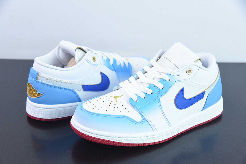 air jordan 1 low gs white university blue fn8895-141