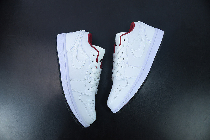 air jordan 1 low gs "white/red" 553560-164