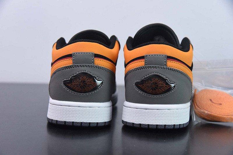 air jordan 1 low light graphite vivid orange fn7308-008