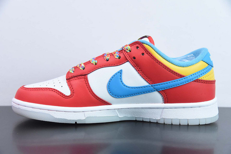 lebron james x nike dunk low “fruity pebbles” dh8009-600