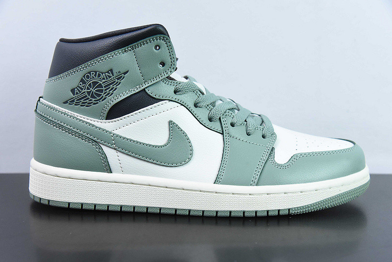 air jordan 1 mid "jade smoke" bq6472-130