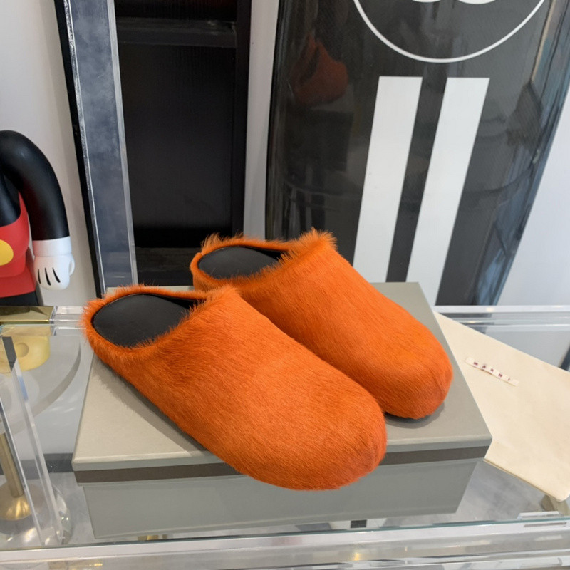 marni calf hair slippers